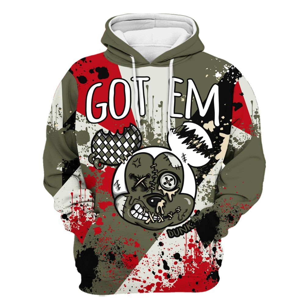 Hoodie To Match Low OG Medium Olive 1s - Got Em Drip All Over Print