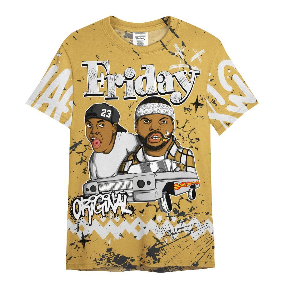 Shirt To Match Retro Light Ginger 14s - Friday Sneaker Crayon All Over Print