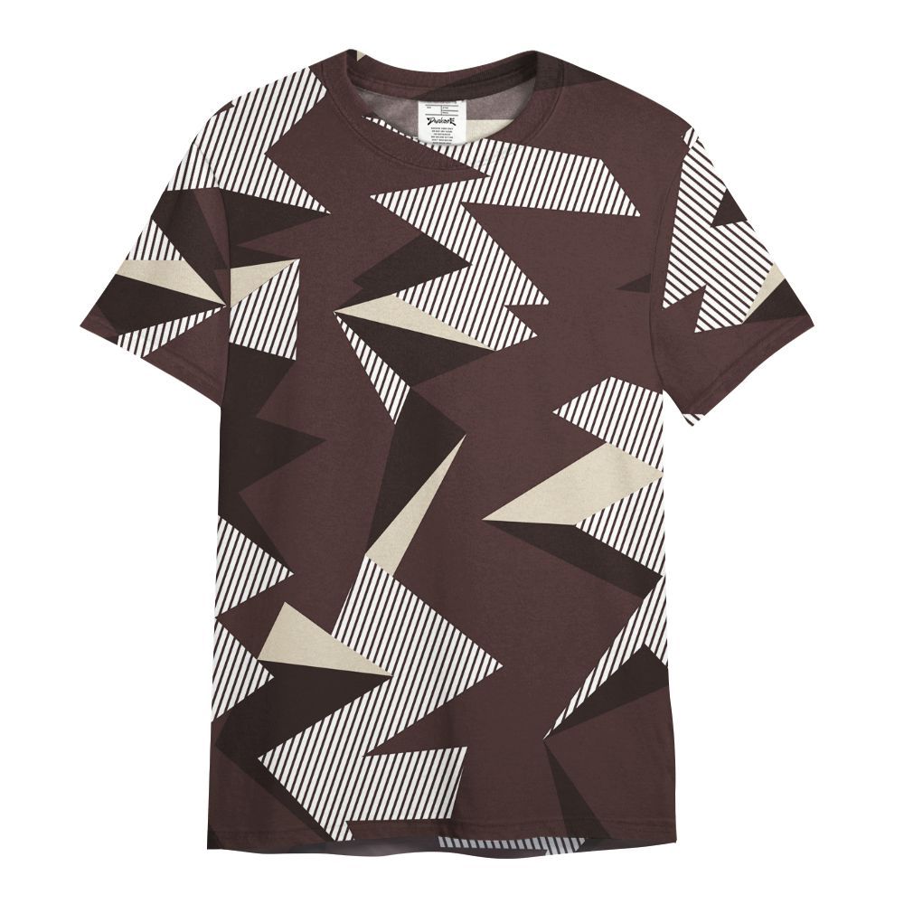 Shirt To Match Burgundy Crush 3s - Geometric Camouflage Pattern All Over Print