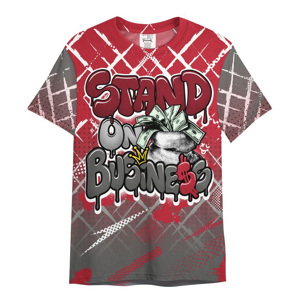 Shirt To Match Red Flint 13s - Halftone Stand Business Dripping All Over Print