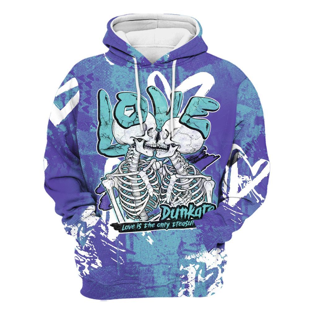 Hoodie To Match Low Hornets 1s - Skull Love All Over Print