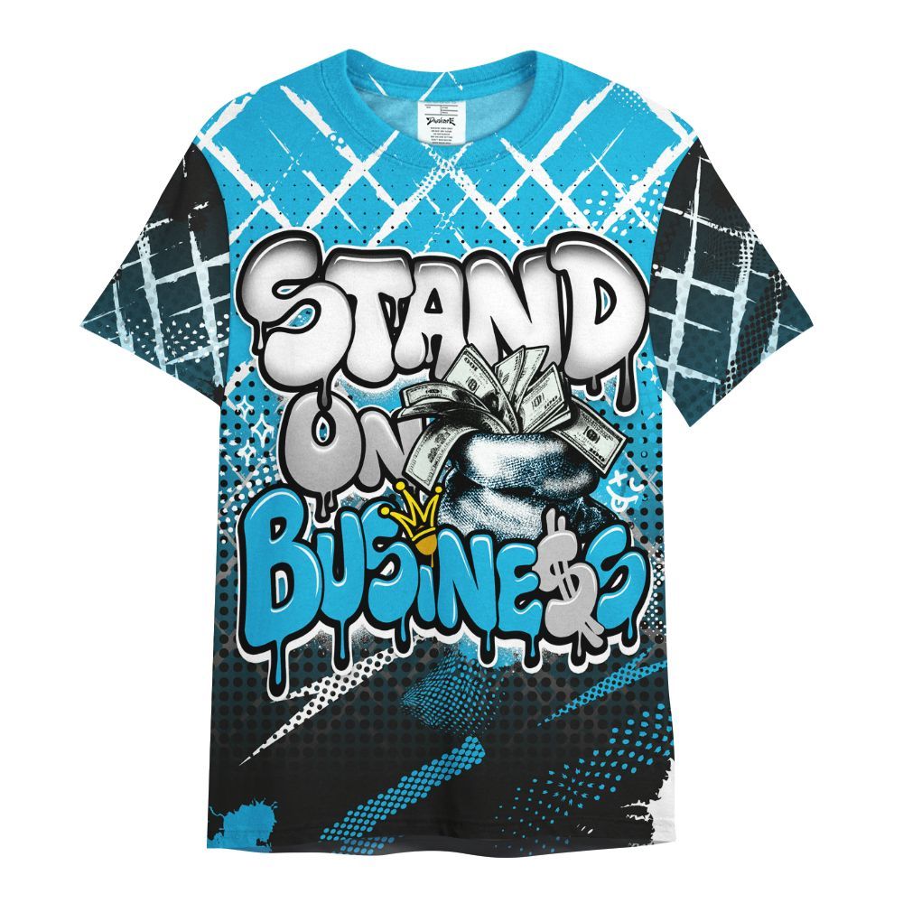 Shirt To Match Black University Blue 2026 14s - Halftone Stand Business Dripping All Over Print
