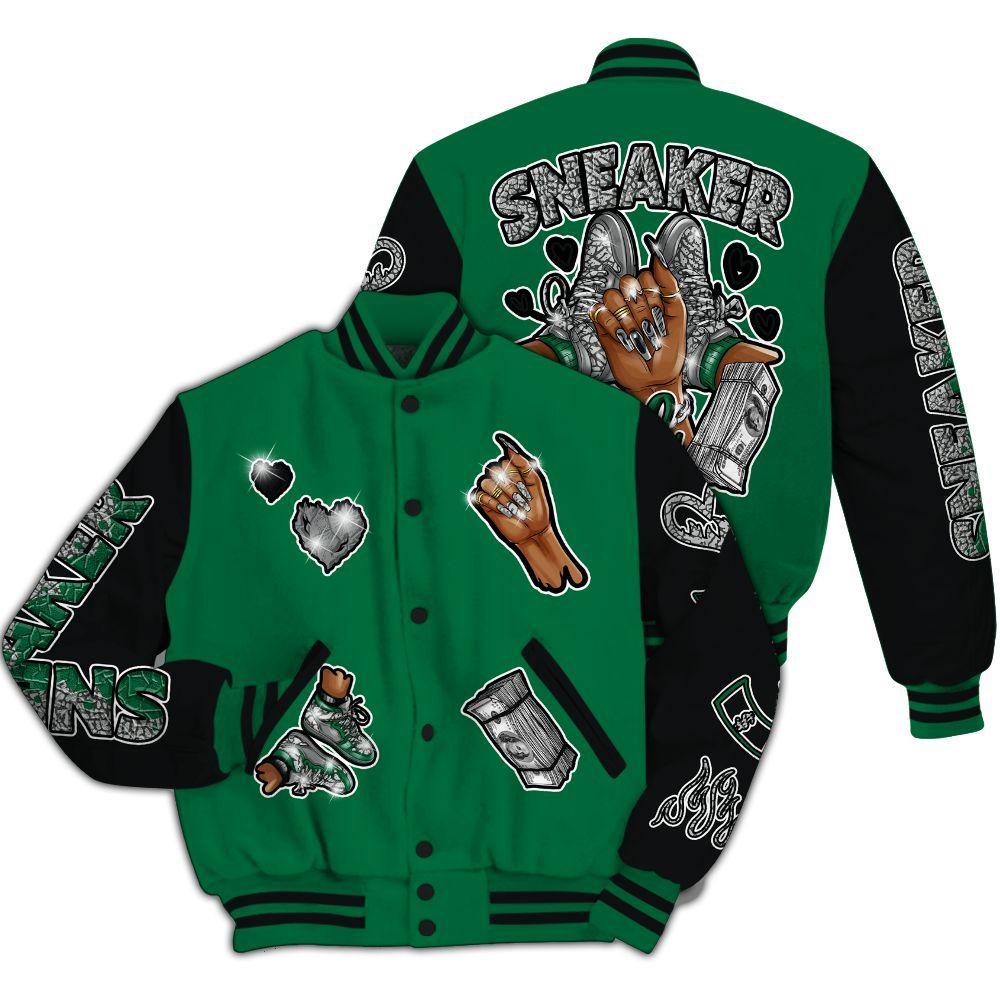 Varsity Jacket To Match Pine Green 3s - Sneakerz Girlz All Over Print