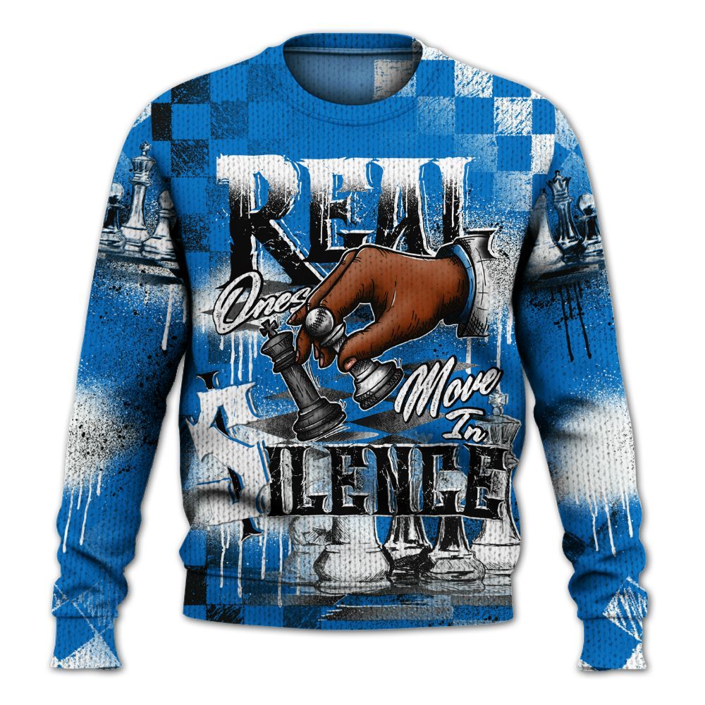 Sweater To Match Blueberry 12s - Chess Move In Silence Graphic