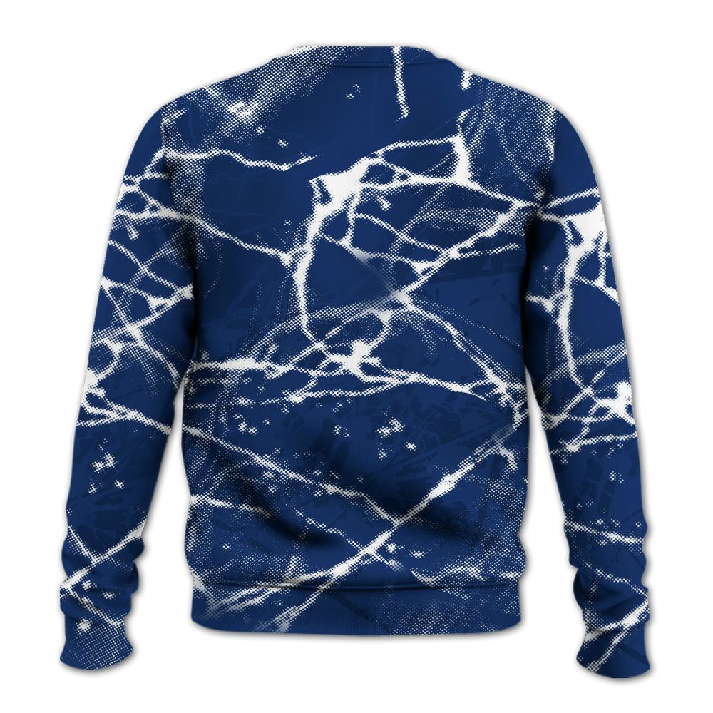 Sweatshirt To Match High OG Deep Royal Blue 1s - Rag 2 Rich Graphic All Over Print