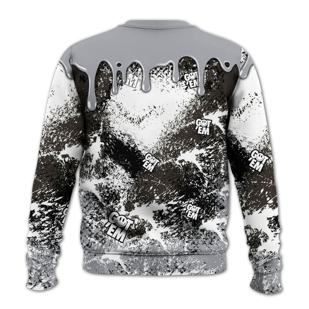 Sweatshirt To Match Baroque Brown 12s - Dripping 23 Drip All Over Print