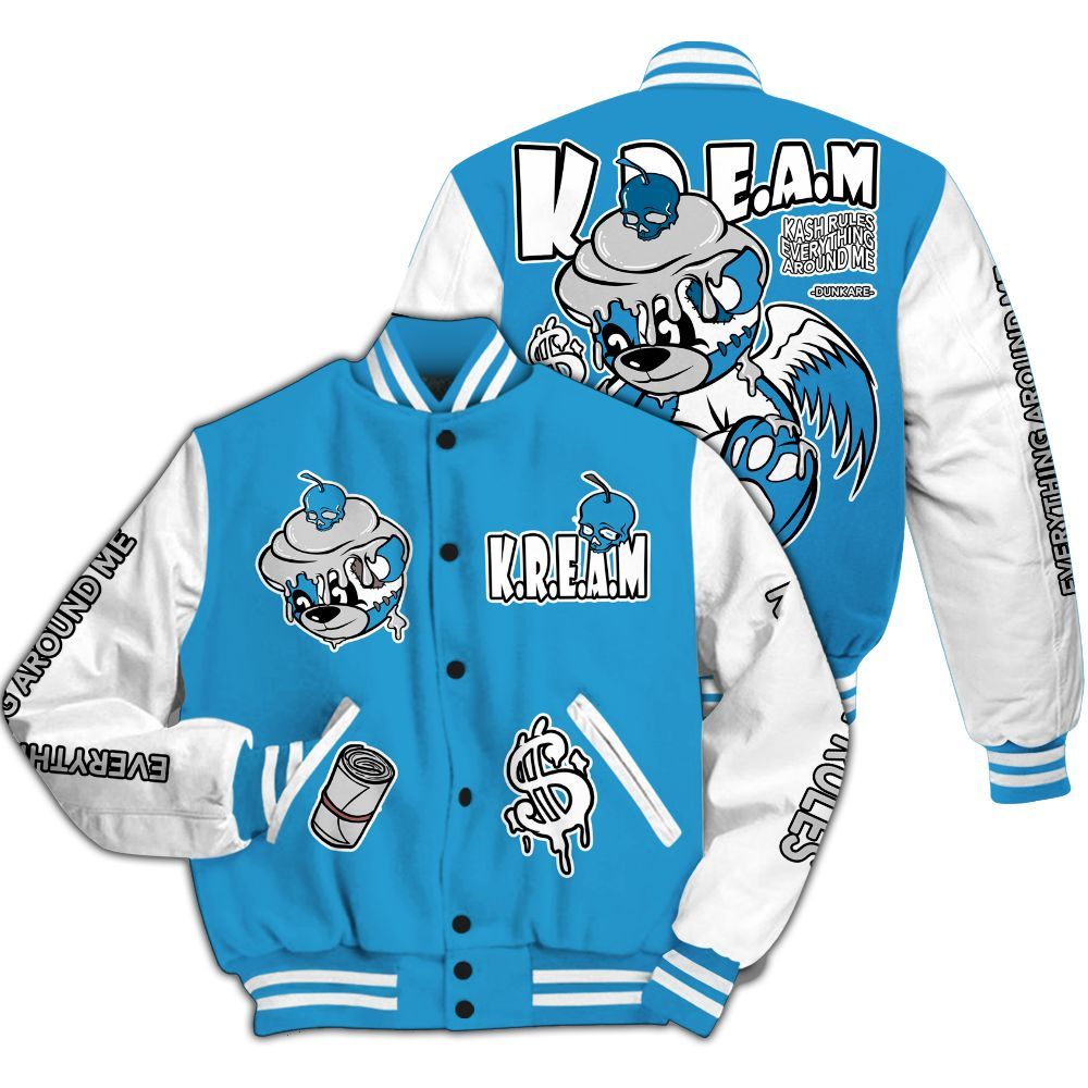 Varsity Jacket To Match Powder Blue 9s - Loot Bear All Over Print