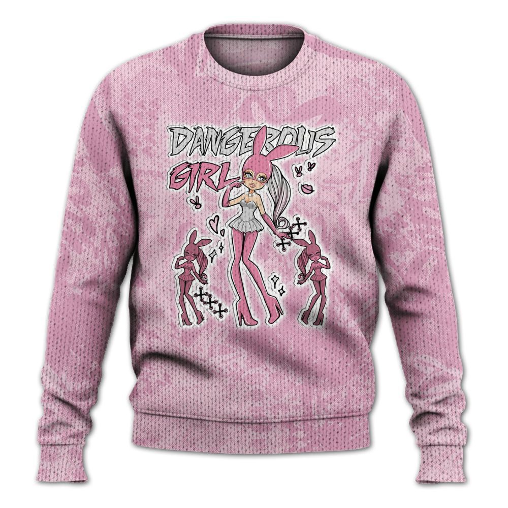 Knitted Sweater To Match Orchid 4s - Dangerous.Girl Heart Grunge