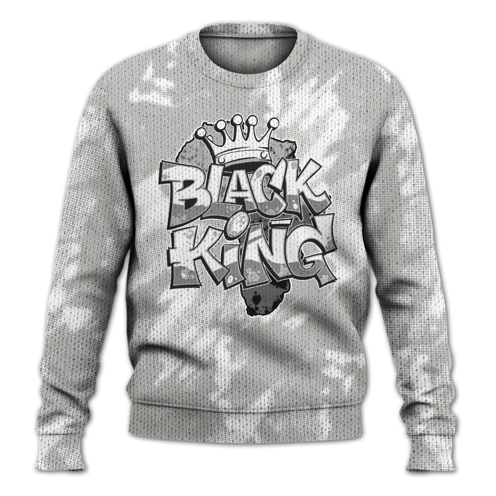 Knitted Sweater To Match Paris Cement Grey 4s - B-King Shirt Unisex Oufit