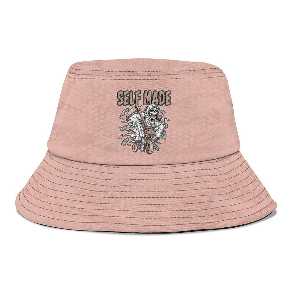 Bucket Hat To Match Dunk Low Pink Velvet - Self Make Skeleton Banknotes Art Graphic