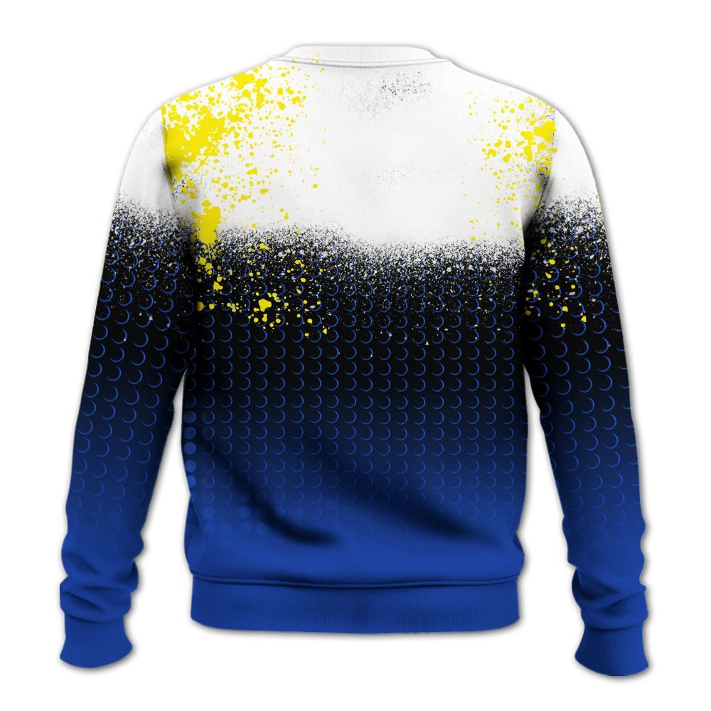 Sweatshirt To Match Laney 14s - Halftone Time Is Money All Over Print