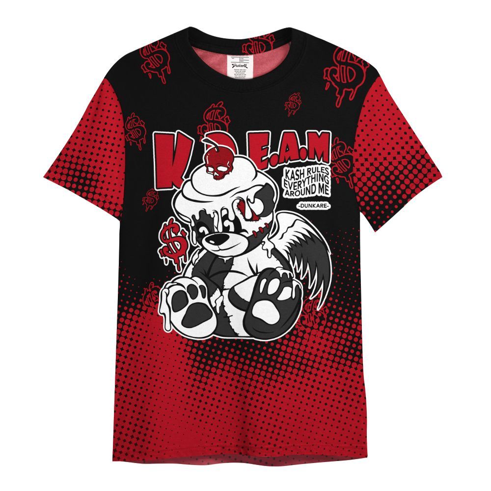 Shirt To Match Bred Velvet 11s - Loot Bear Unique Drip All Over Print