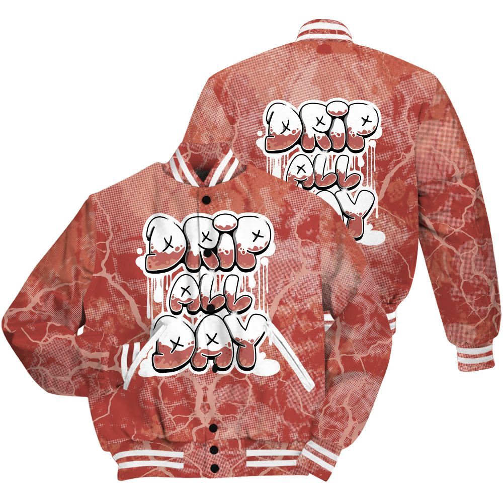 Varsity Jacket To Match Dune Red 13s Shirt - DRIPPIN Days Graphic Halloween All Over Print
