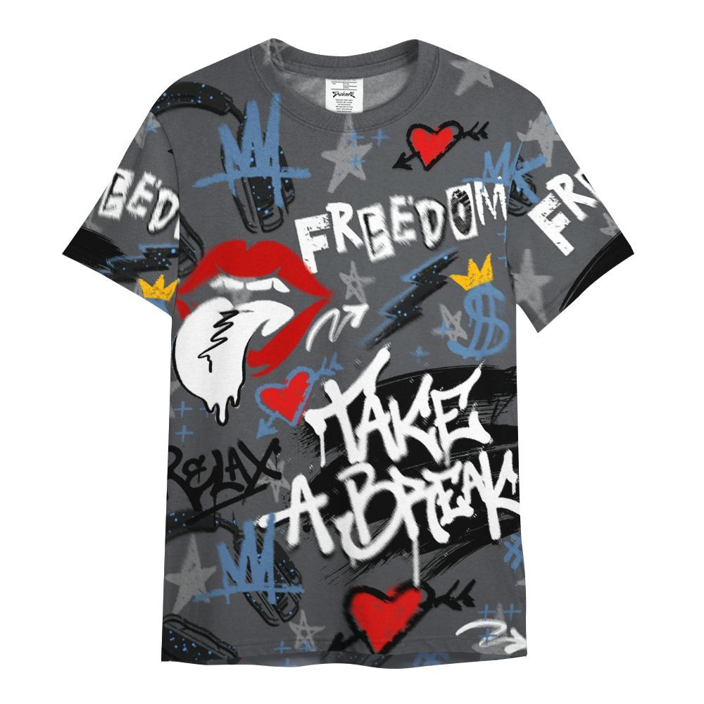Shirt To Match Air Max 95 Stash - Take Break Freedom Graffiti Streetwear All Over Print