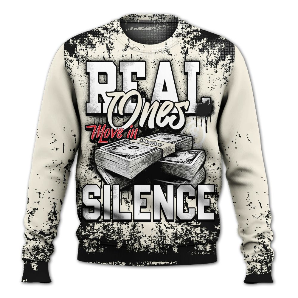 Sweatshirt To Match Low OG Sail 1s - Move In Silence Money Street Retro All Over Print
