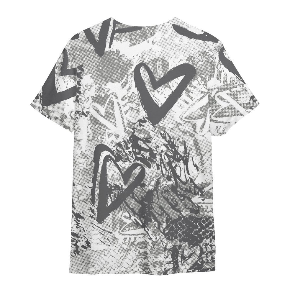 Shirt To Match Paris Cement Grey 4s - Paid In Full Unique Heart Grunge Shirt Unisex