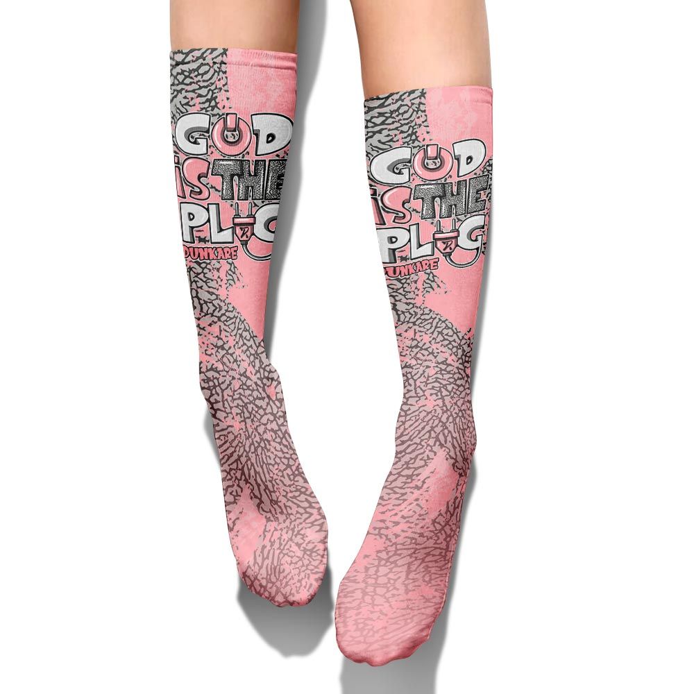 Sock To Match Retro Wings 3s - God Is The Power Cord Circle Splash