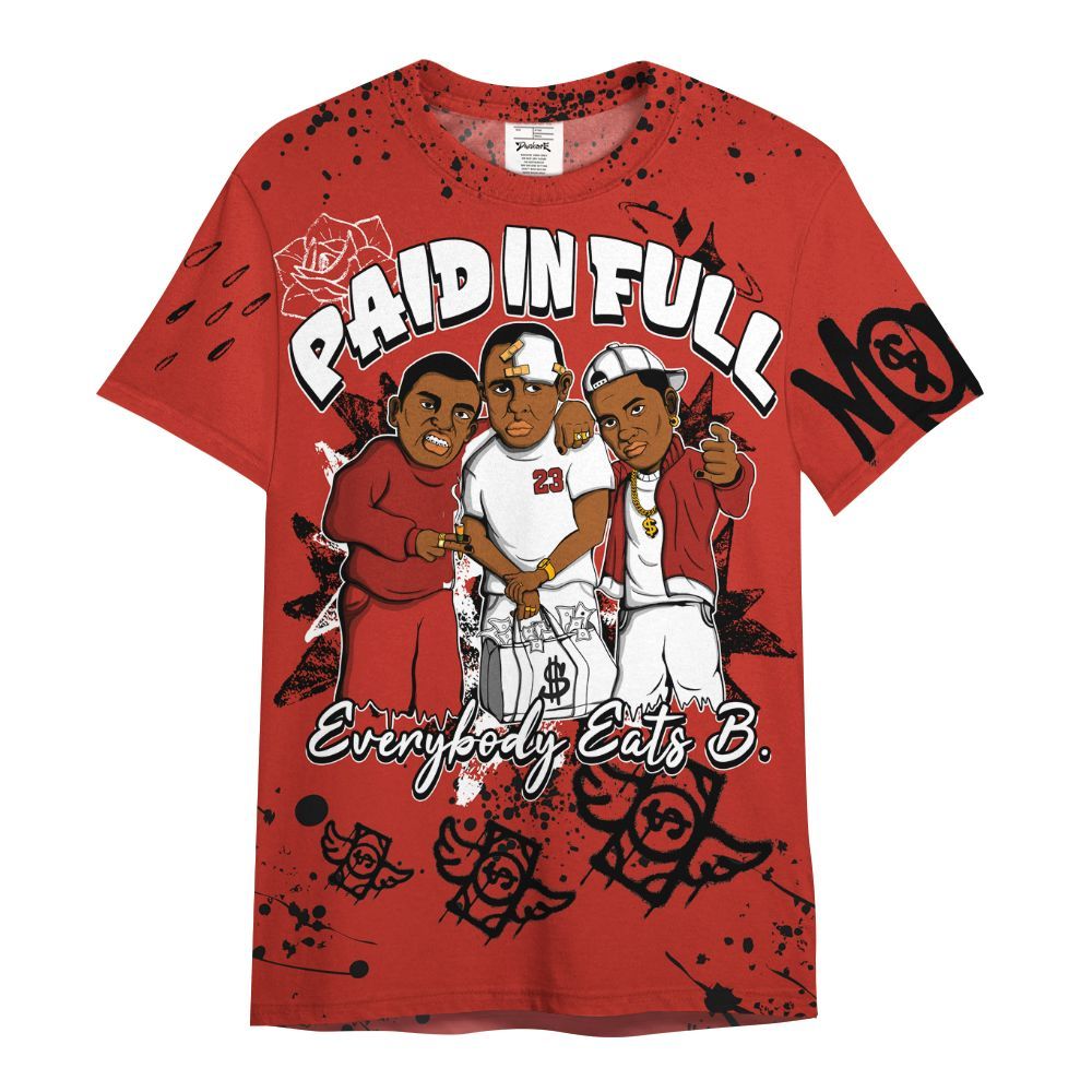 Shirt To Match Dunk Low St. Johns - Everybody Paid In Full Crayon All Over Print