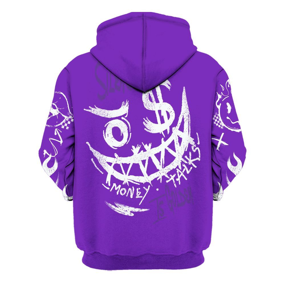 Hoodie To Match Retro Dark Iris 3s - Mouth Burning Street Style All Over Print