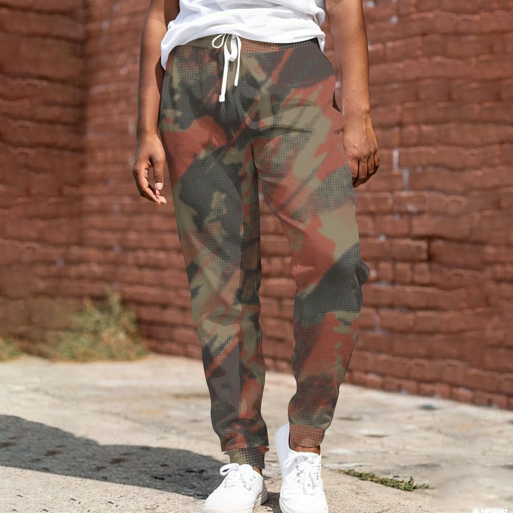 Sweatpant To Match Olive 9s - Abstract Halftone Graphic All Over Print