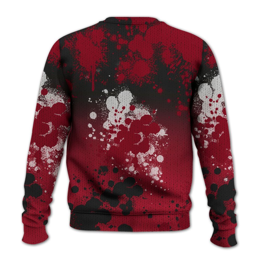 Knitted Sweater To Match High OG Black Toe Reimagined 1s - Trust No One Scary