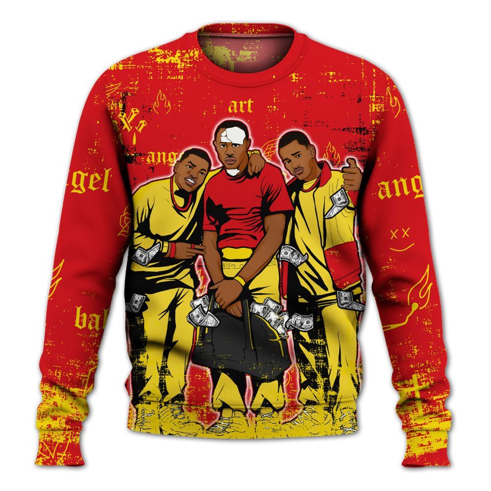 Sweatshirt To Match Ferrari 14s - Paid In Full Money All Over Print