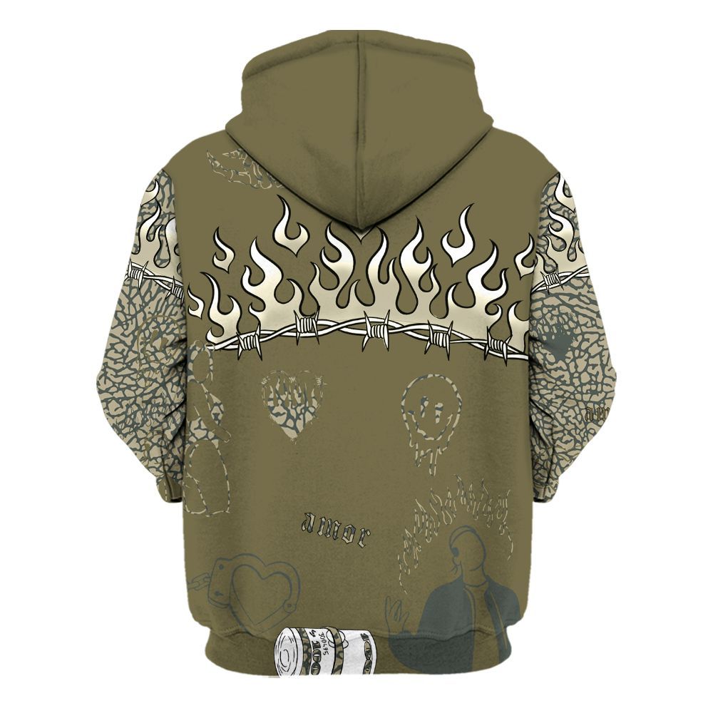 Hoodie To Match Retro Family Affair 3s - Snake Trust No One All Over Print