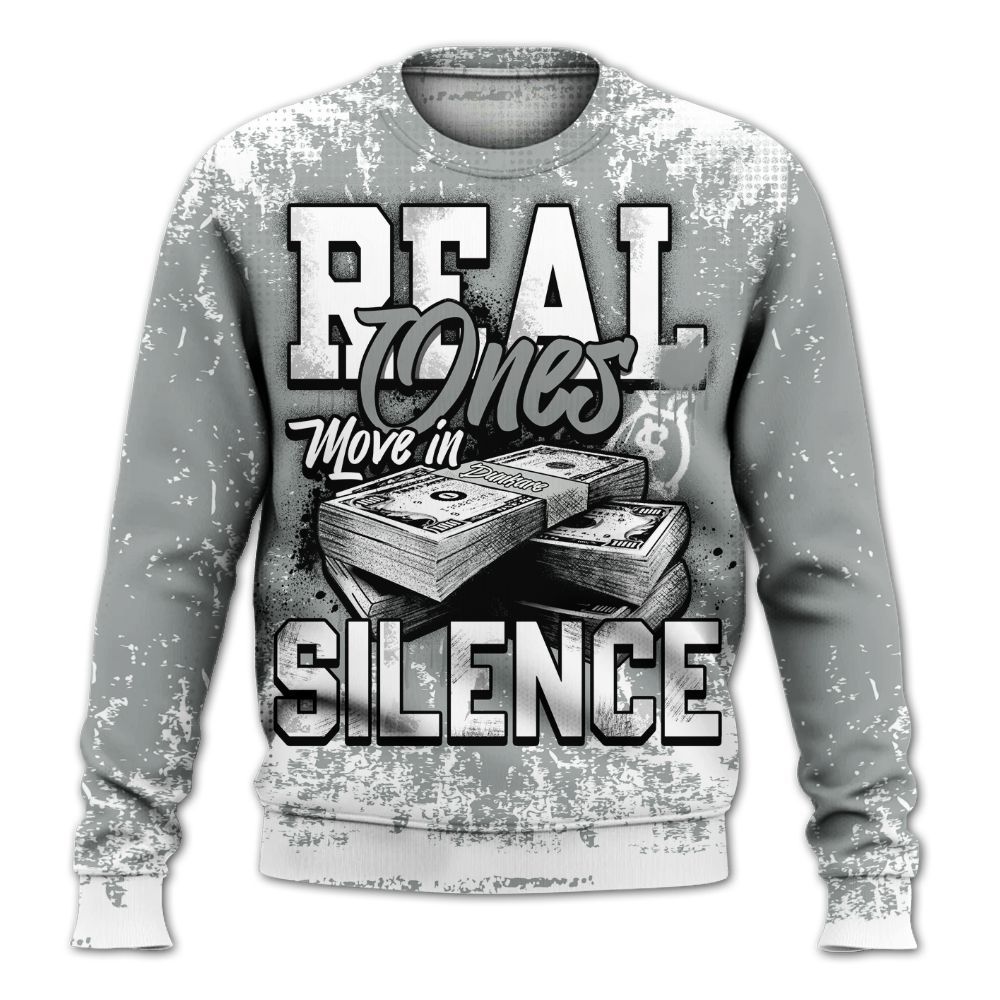 Sweatshirt To Match Dunk Low White Light Smoke Grey - Move In Silence Money Street Retro All Over Print