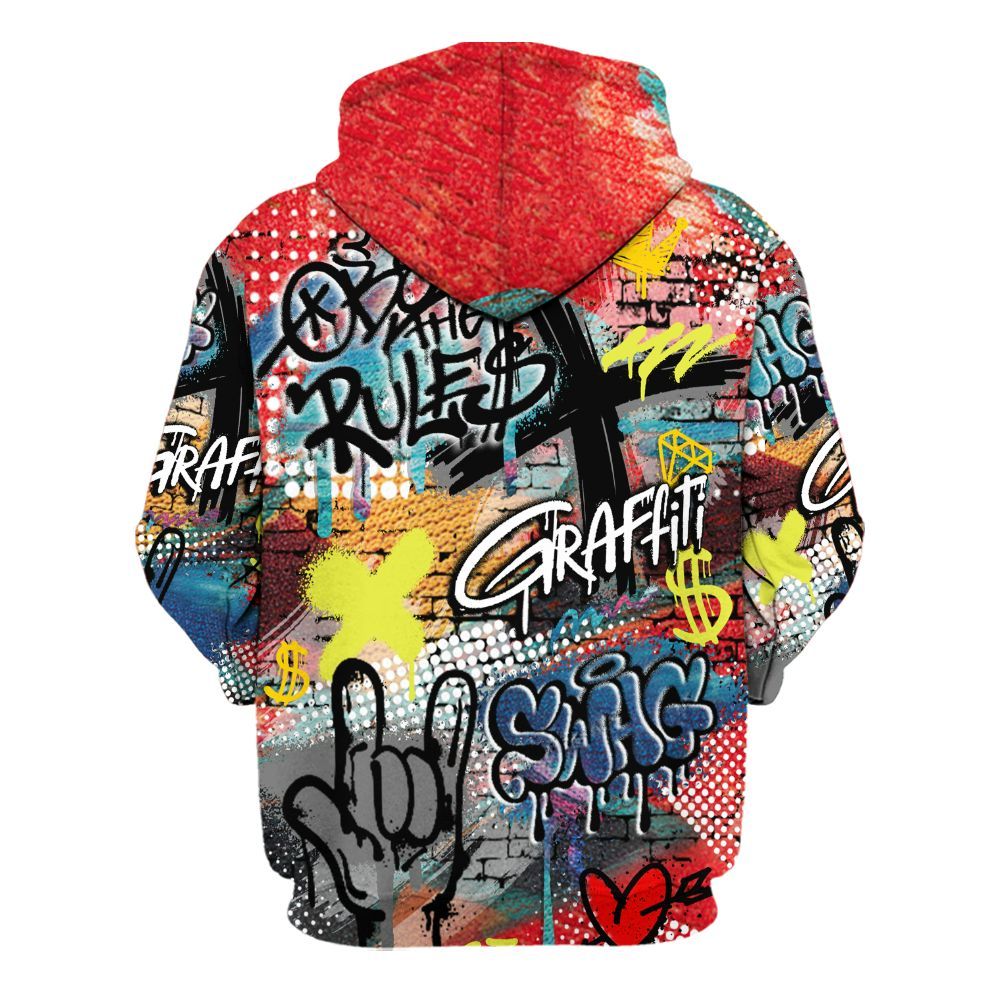 Hoodie To Match Kobe 8 What The - True It Real Graffiti Streetwear All Over Print