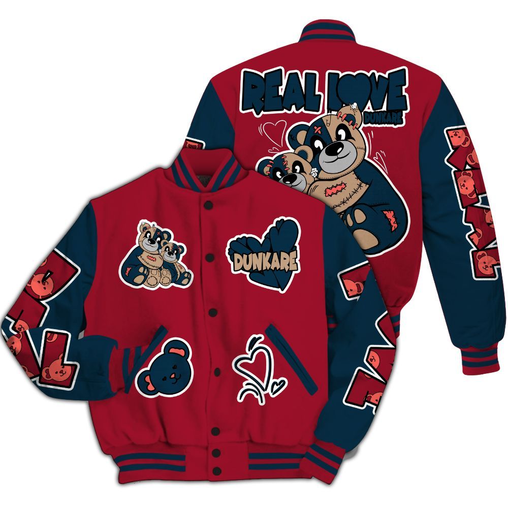 Varsity Jacket To Match Mid Multi Color 2022 1s - Sincere Fondness Bear All Over Print