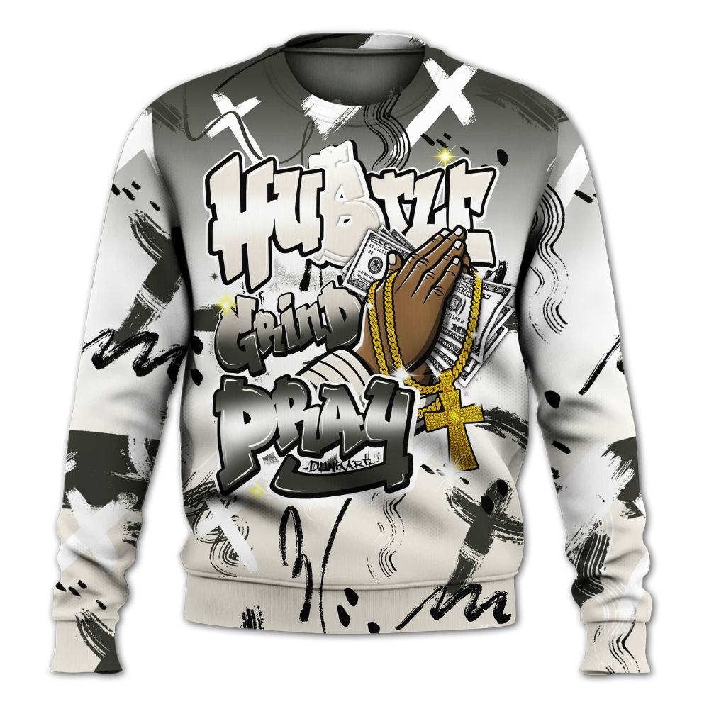 Sweatshirt To Match Air Max Plus Moonlight Swarovski - Money Hustle Grind Pray All Over Print