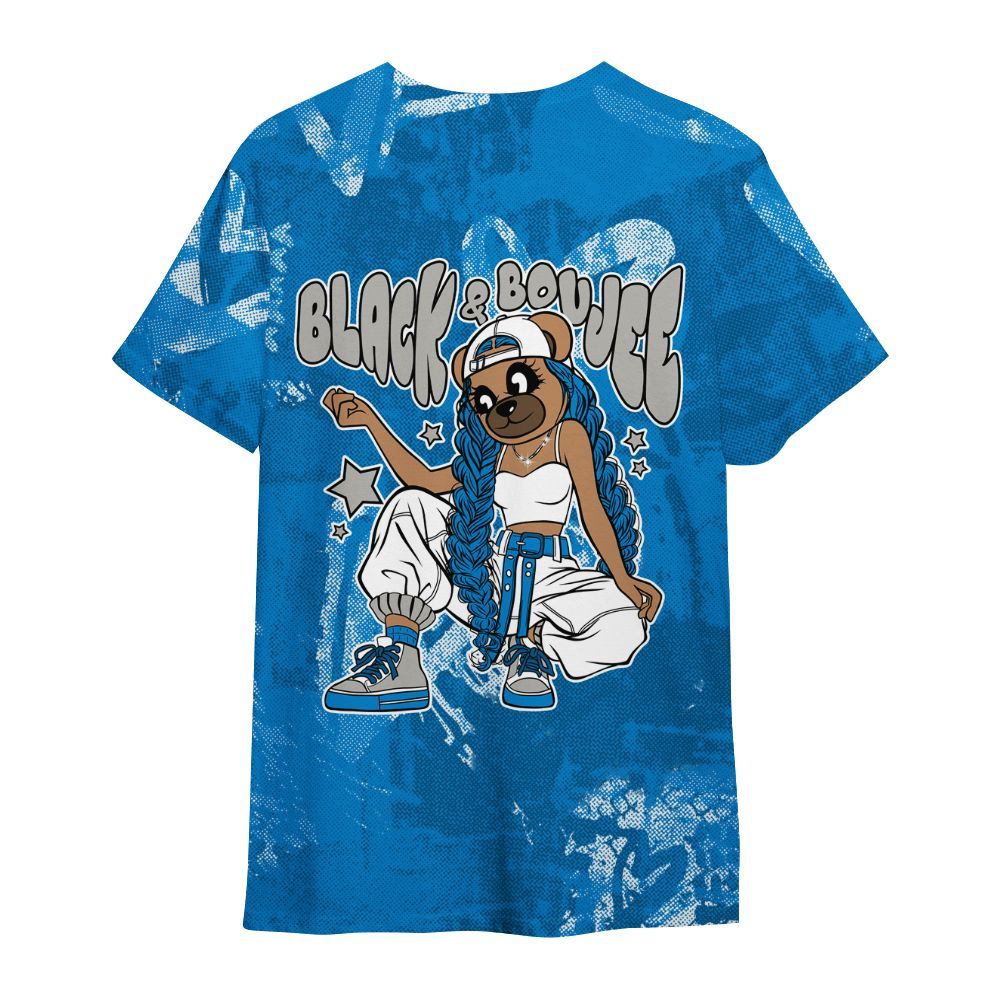 Shirt To Match Military Blue 4s - Boujee Girls Bear Heart Grunge All Over Print