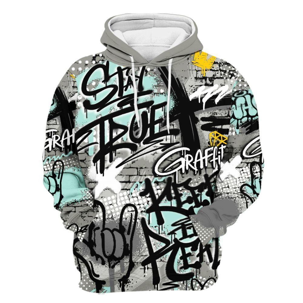 Hoodie To Match Low OG Year Of The Snake 1s - True It Real Graffiti Streetwear All Over Print