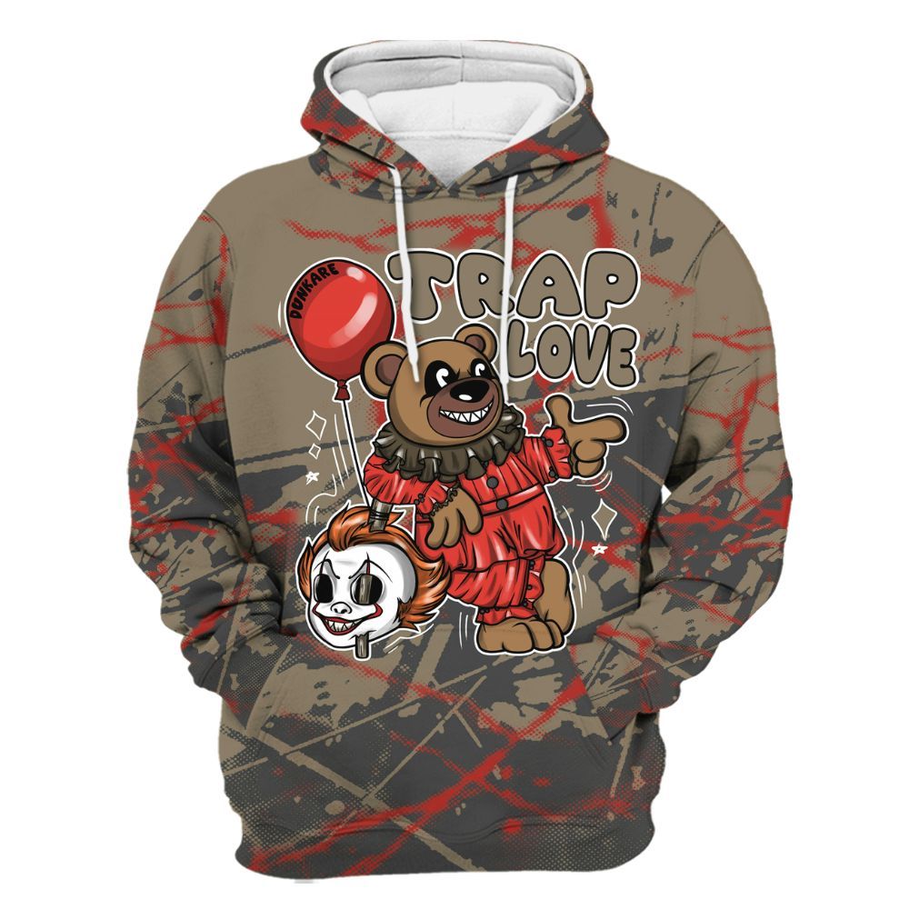 Hoodie To Match Olive 9s - Trap Loves Bear Profound All Over Print