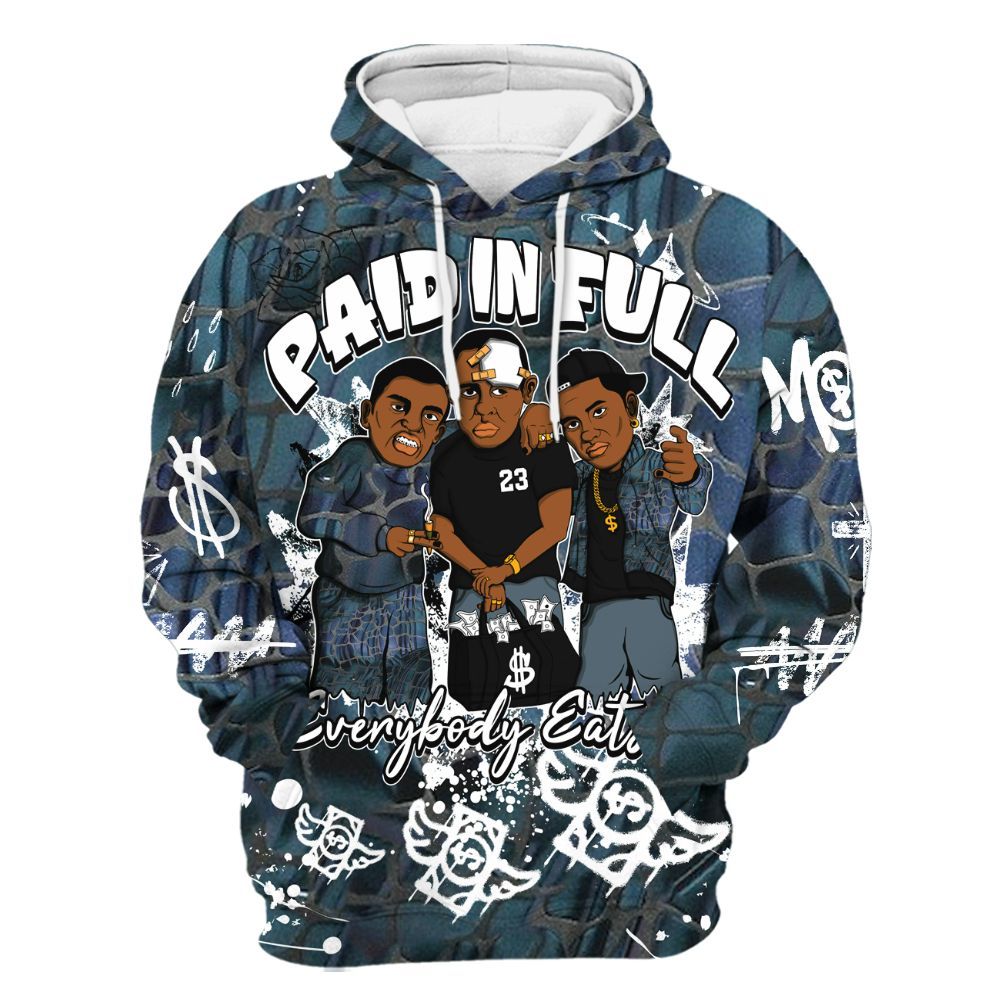 Hoodie To Match Air Foamposite Kazuya Mishima - Everybody Paid In Full Crayon All Over Print
