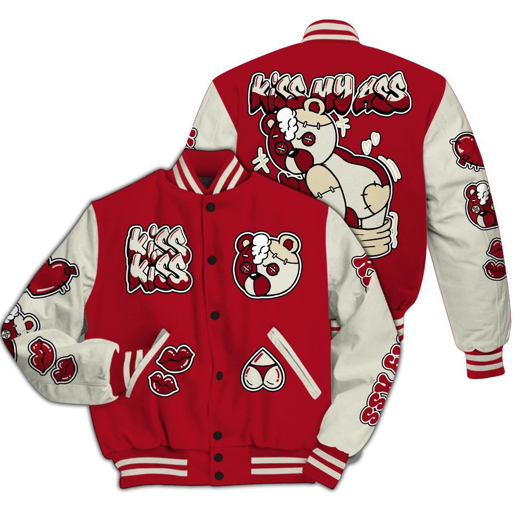 Varsity Jacket To Match 2025 High OG Cinnabar 1s - Kiss My Hugz All Over Print