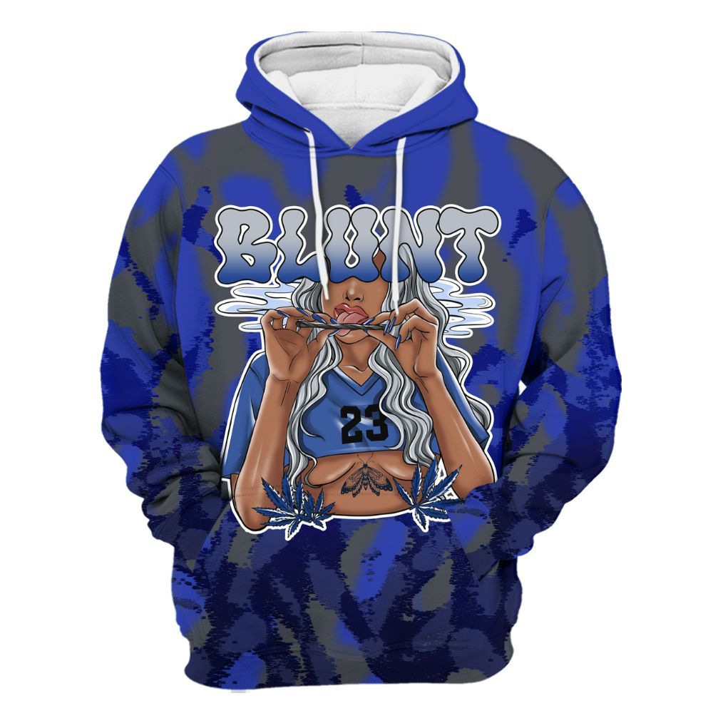 Hoodie To Match Air Max Plus Black Racer Blue - Bluntz Burnz All Over Print