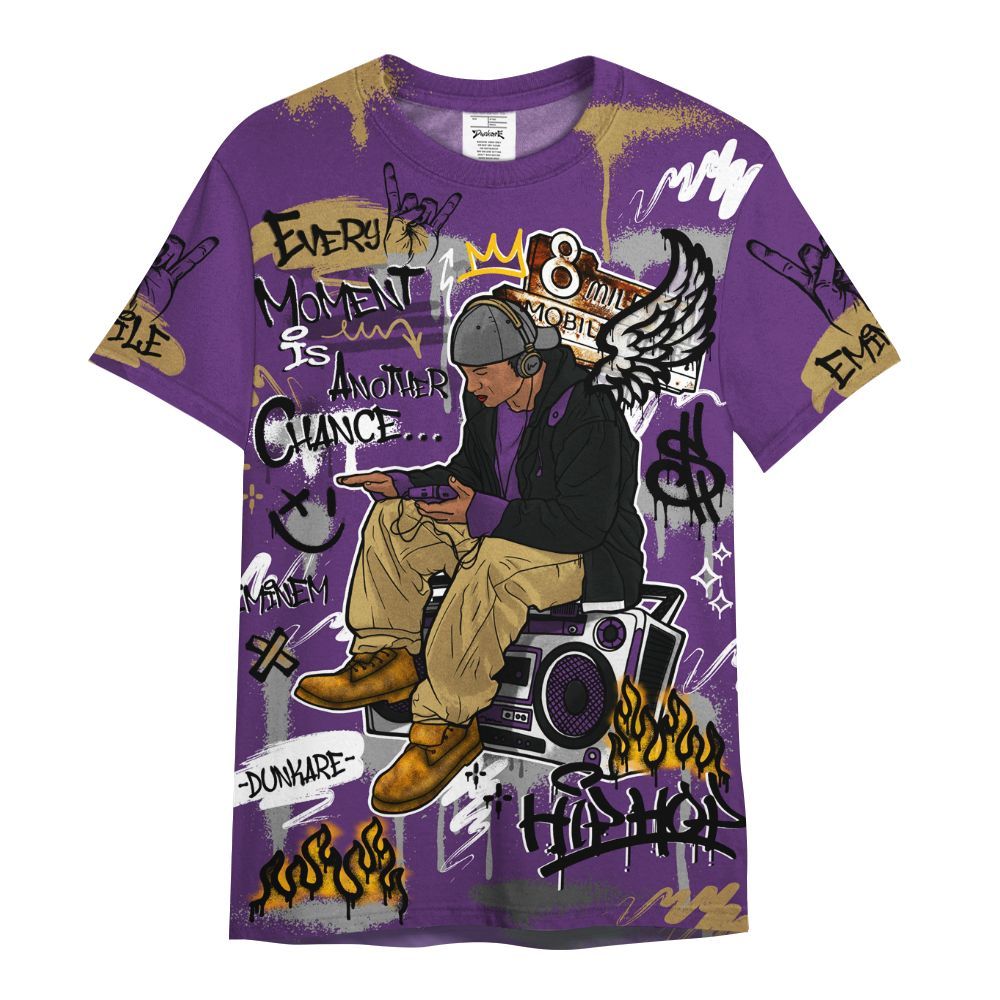 Shirt To Match Air Diamond Turf Ravens - 8Mile Movie Graffiti All Over Print