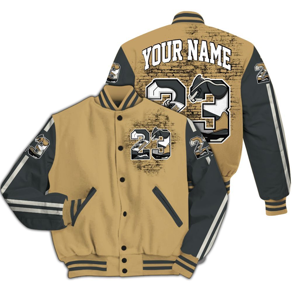 Varsity Jacket To Match Black LD 1000 - Custom Name Number 23 5s All Over Print
