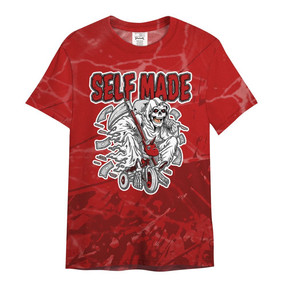 Shirt To Match Red Taxi 12s - Self Make Skeleton Profound All Over Print