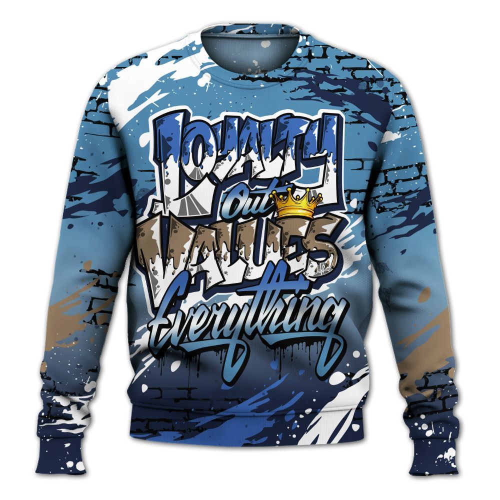 Sweatshirt To Match Air Force 1 Stash - Values Of Loyalty Drip All Over Print