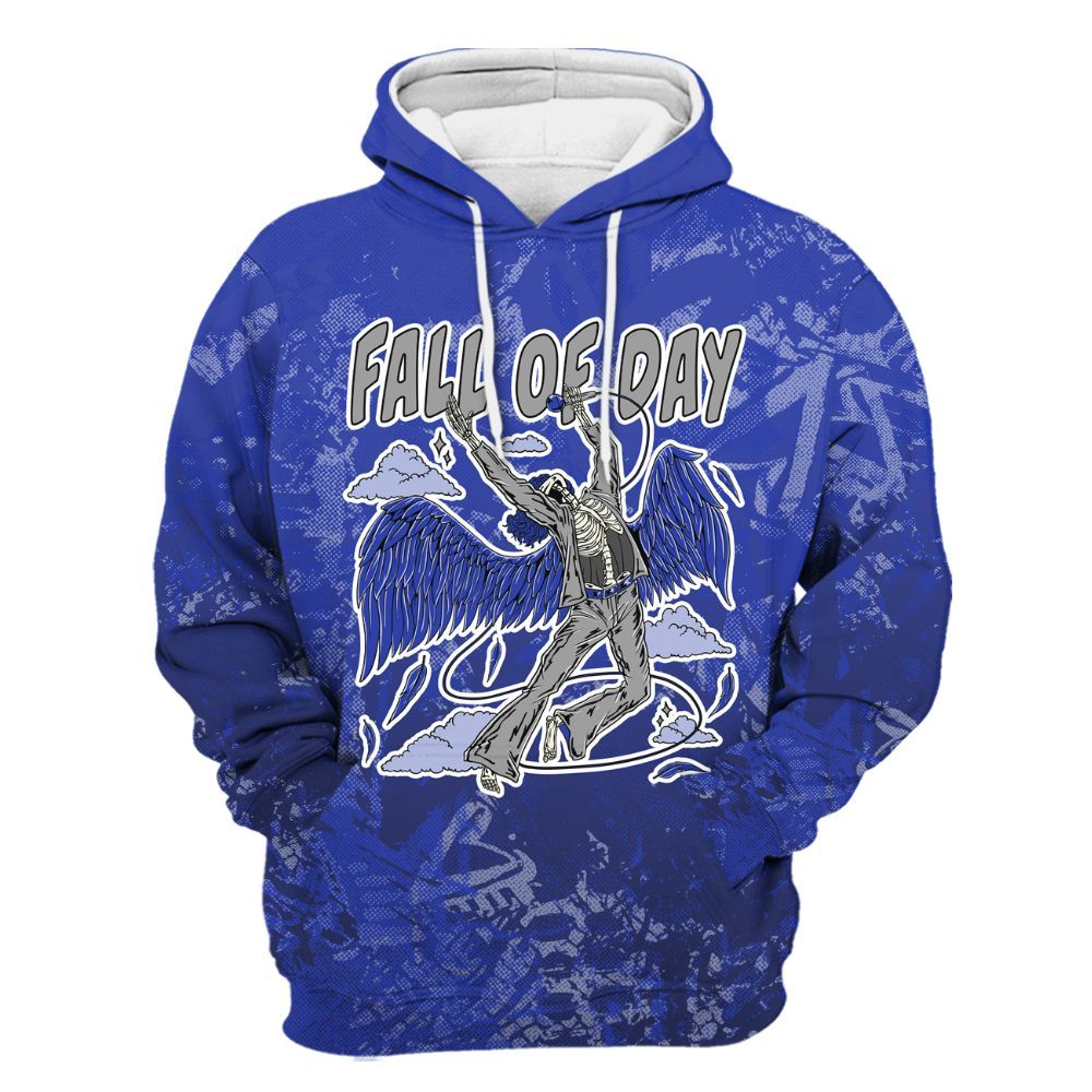 Hoodie To Match Air Max Plus Black Racer Blue - Fall Of Days Skeleton Heart All Over Print