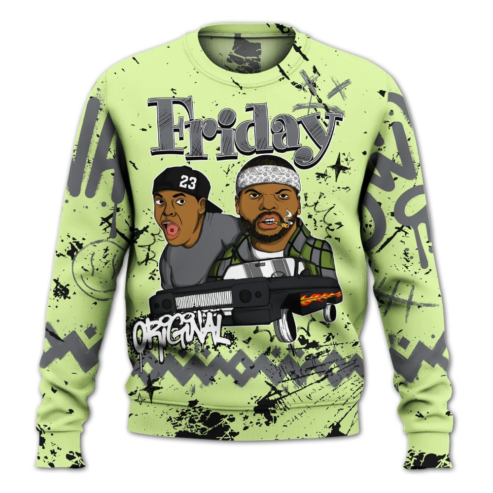 Sweatshirt To Match Smoke Grey Volt TR 1s - Friday Sneaker Crayon All Over Print