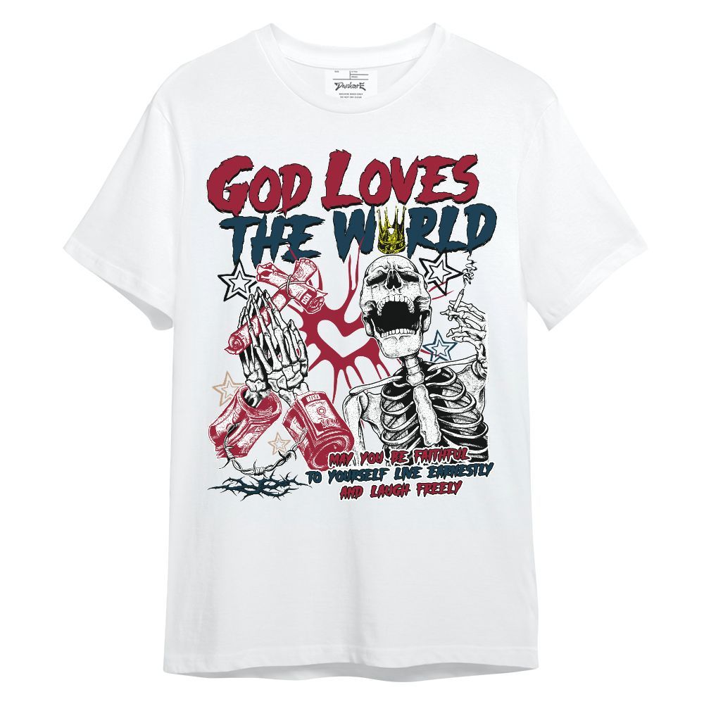 Shirt To Match Mid Multi Color 2022 1s - God Loves The World Unisex Shirt