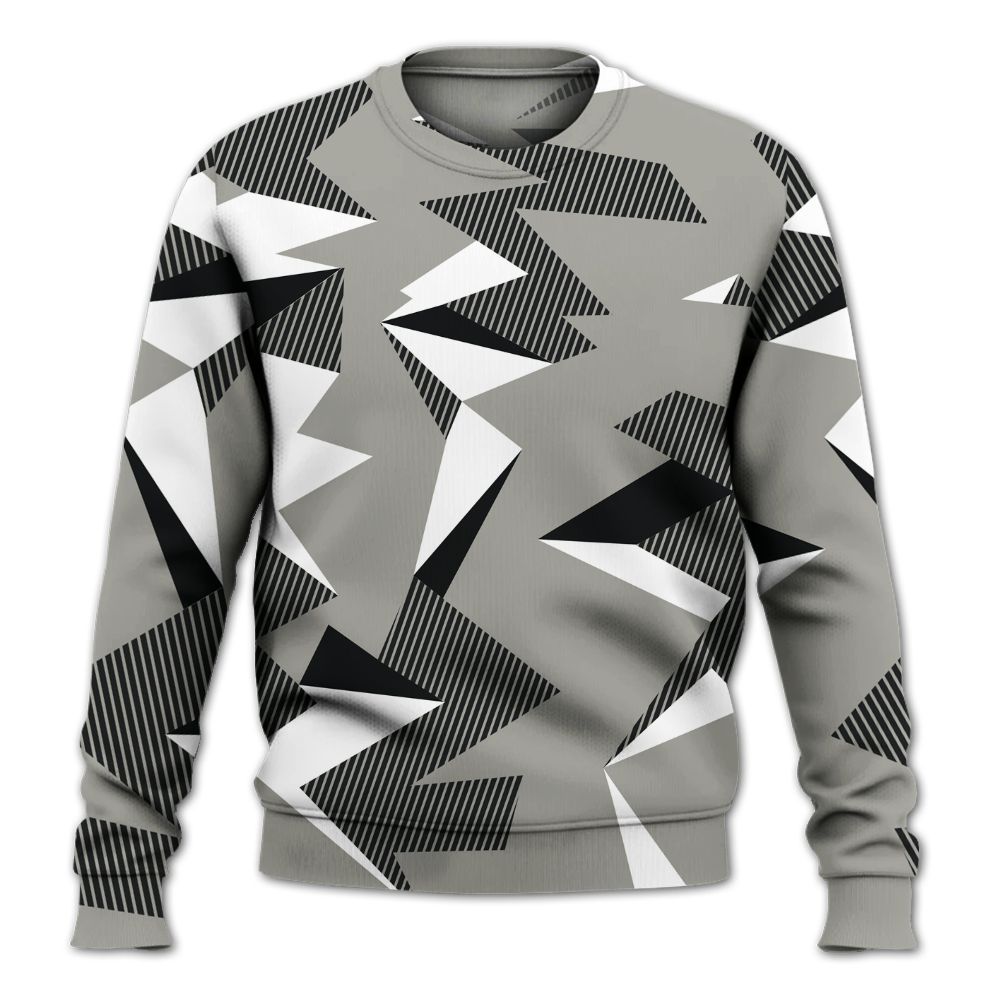 Sweatshirt To Match High Satin Shadow 1s - Geometric Camouflage Pattern All Over Print