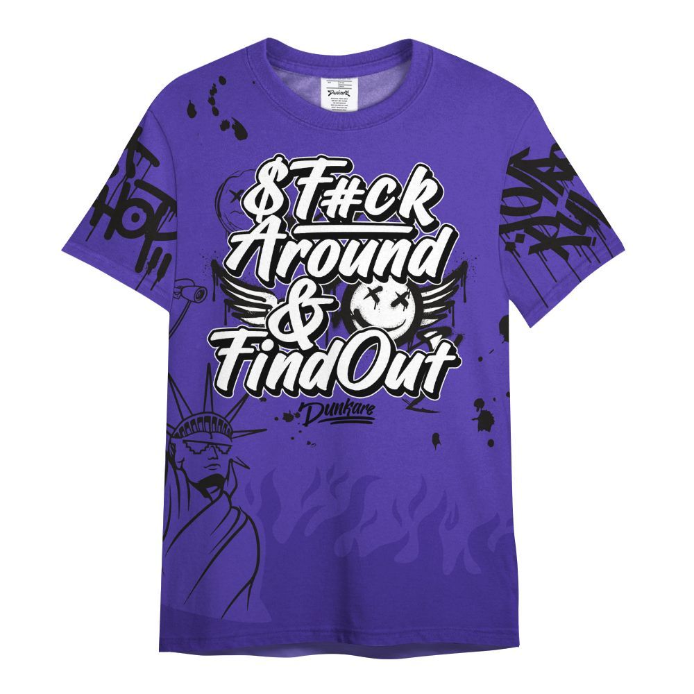 Shirt To Match Field Purple 12s - Graphic Fck Around Find Out All Over Print
