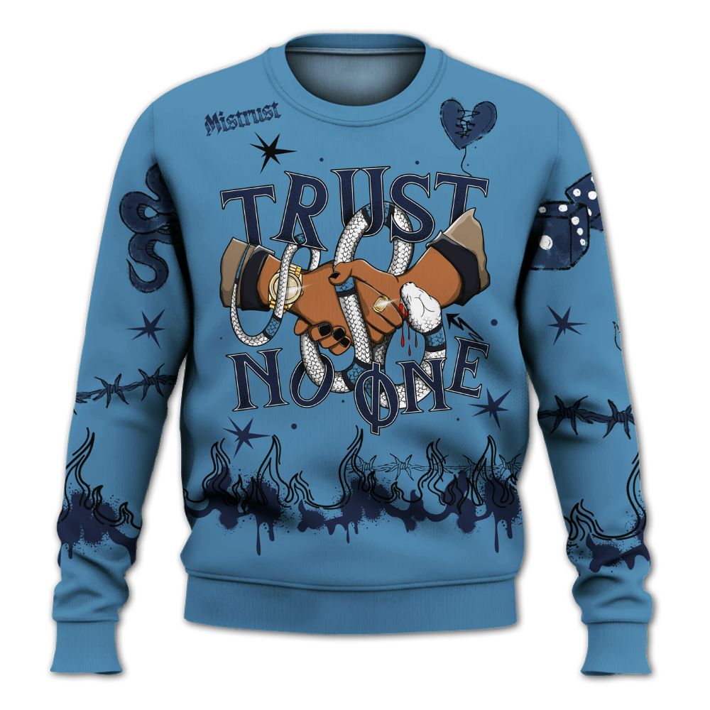 Sweatshirt To Match Air Force 1 Stash - Trust No One Snake-Bite Doodle Crayon All Over Print