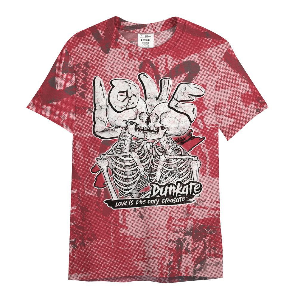 Shirt To Match Black Toe 14s - Skull Love All Over Print