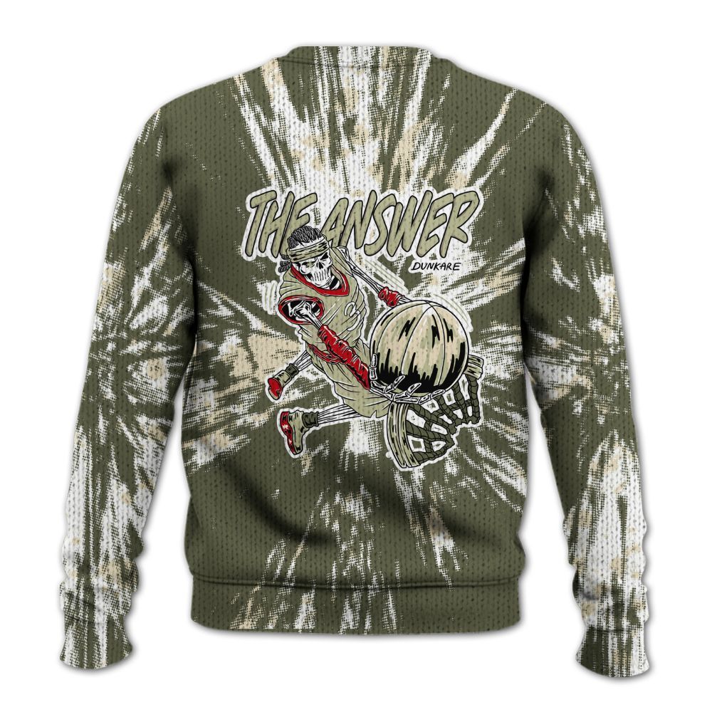 Knitted Sweater To Match Low OG Medium Olive 1s - The Answer Skeleton Luxury