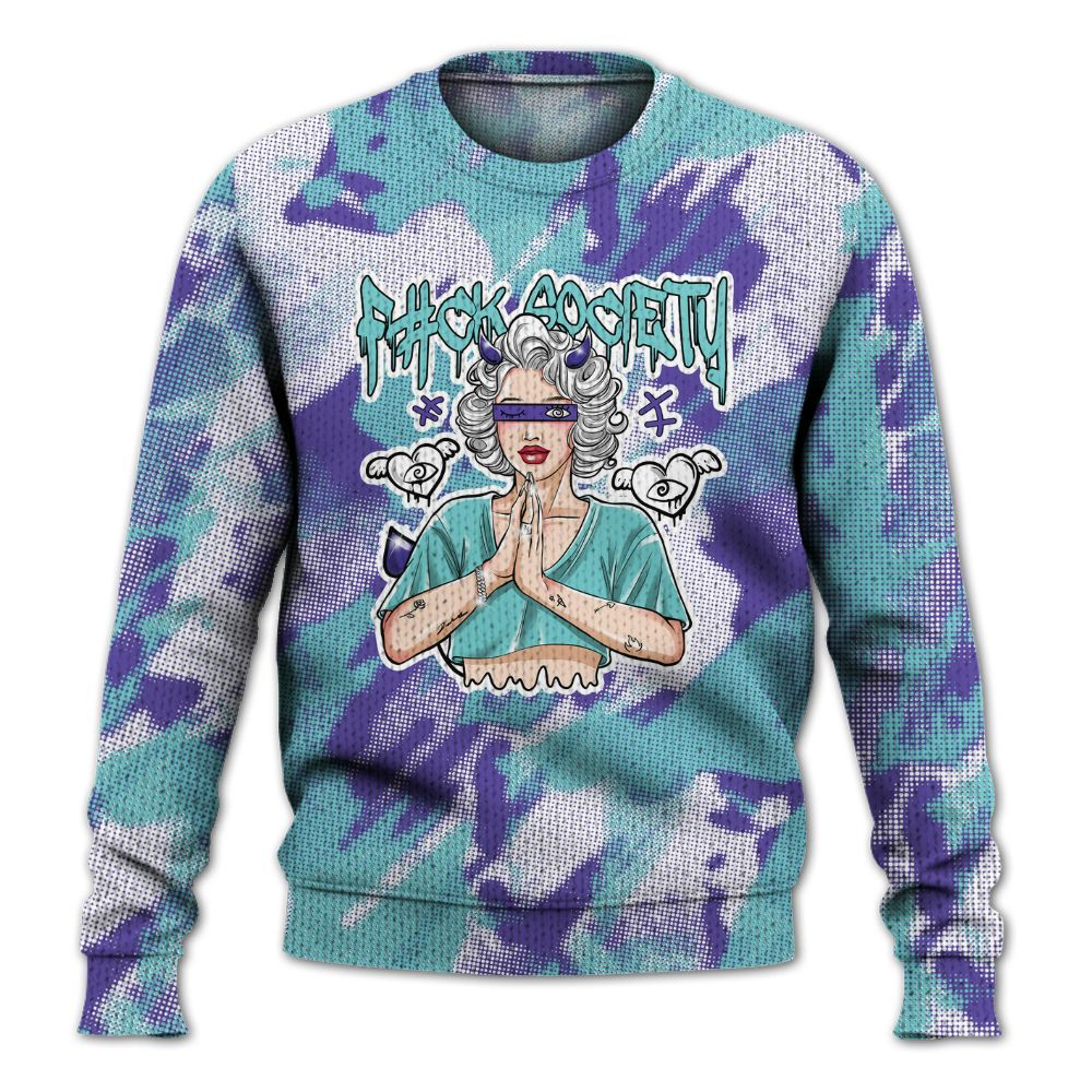 Knitted Sweater To Match Low Hornets 1s - F#ck Xociety Halftone